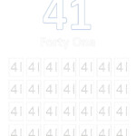 Worksheet On Number 41 Number Forty One Tracing Counting