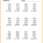 031 Addition Worksheets 4th Grade Fourthaths Printable Math
