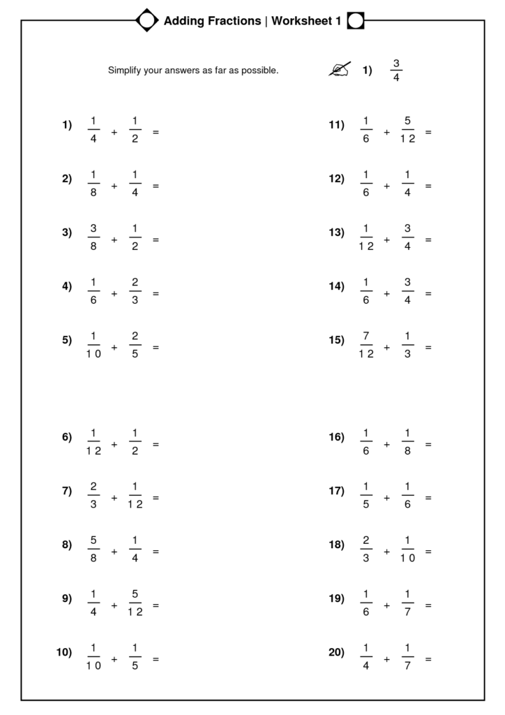 16 Adding Subtracting Fractions With Mixed Numbers Worksheets 