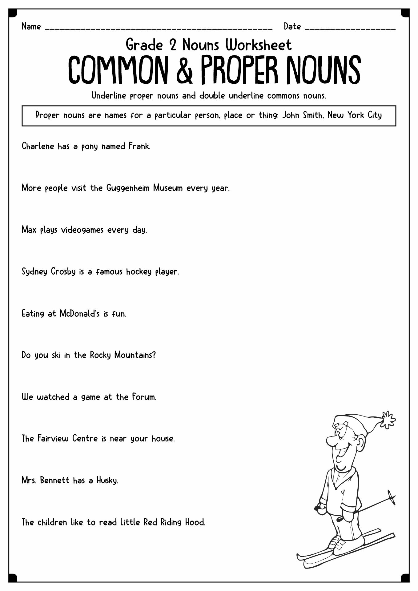 18 Proper Noun Worksheets For First Grade Worksheeto