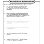 2 Digit Multiplication Word Problems Worksheet Times Tables Worksheets