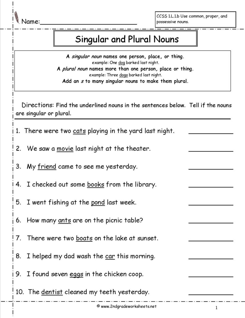20 Plurals Worksheet 3rd Grade Desalas Template