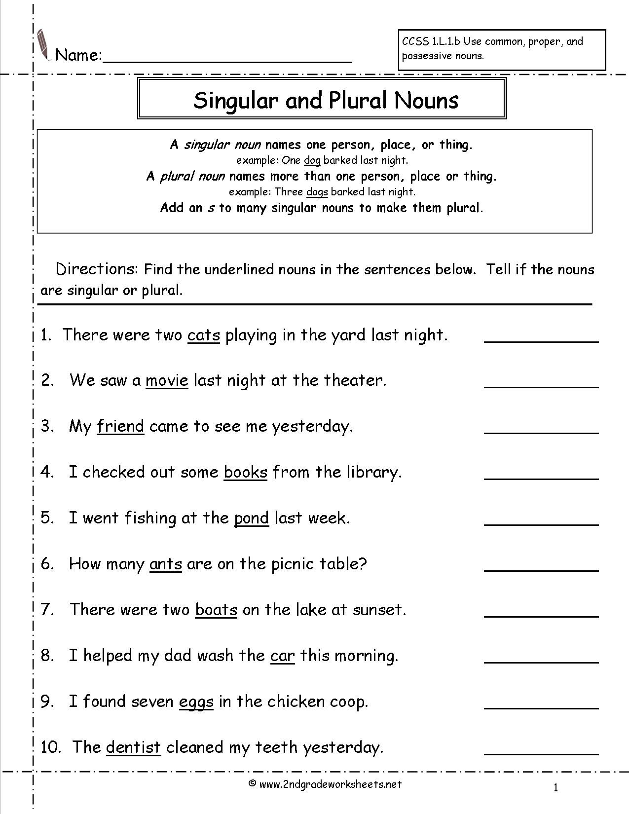 20 Plurals Worksheet 3rd Grade Desalas Template