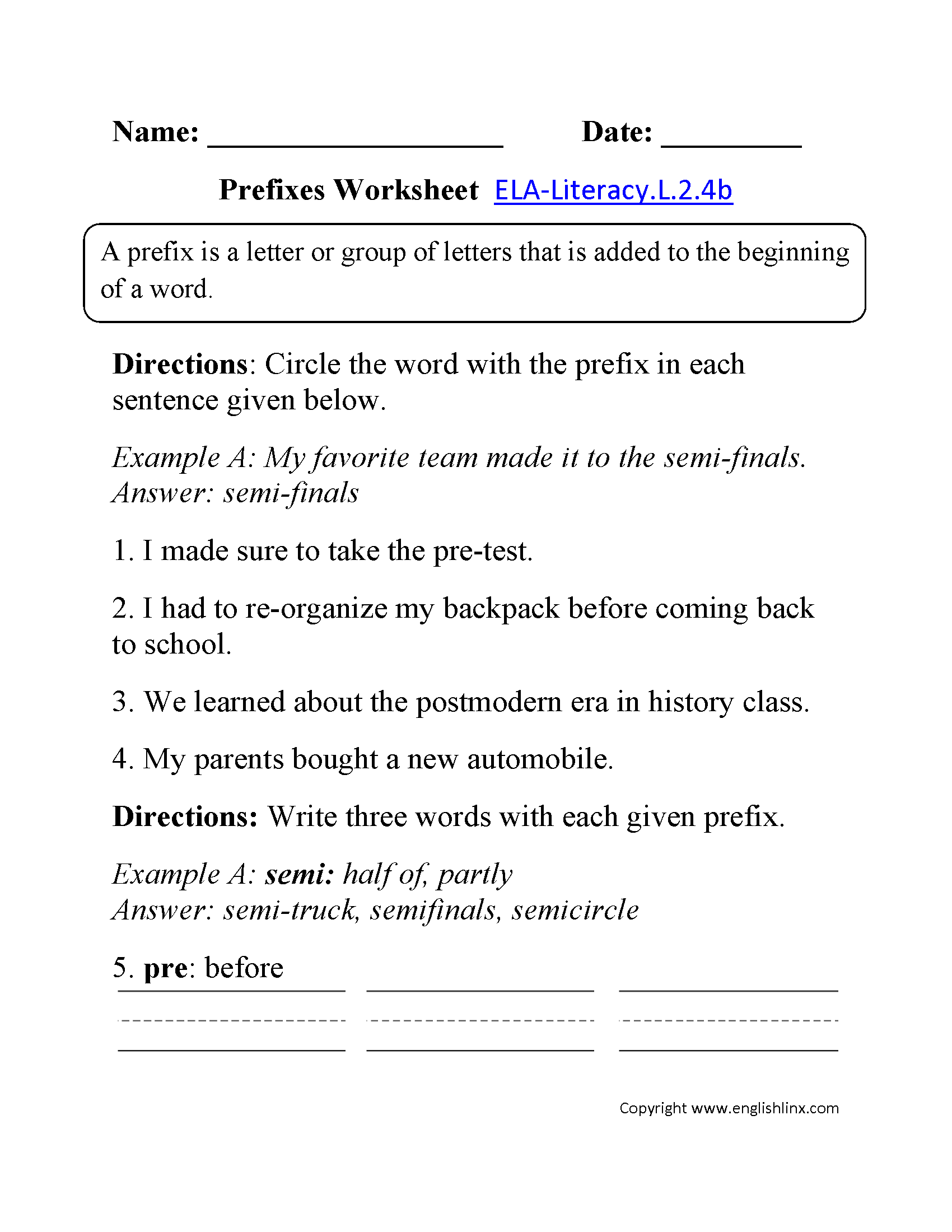 2nd Grade Common Core Language Worksheets In 2021 Common Core