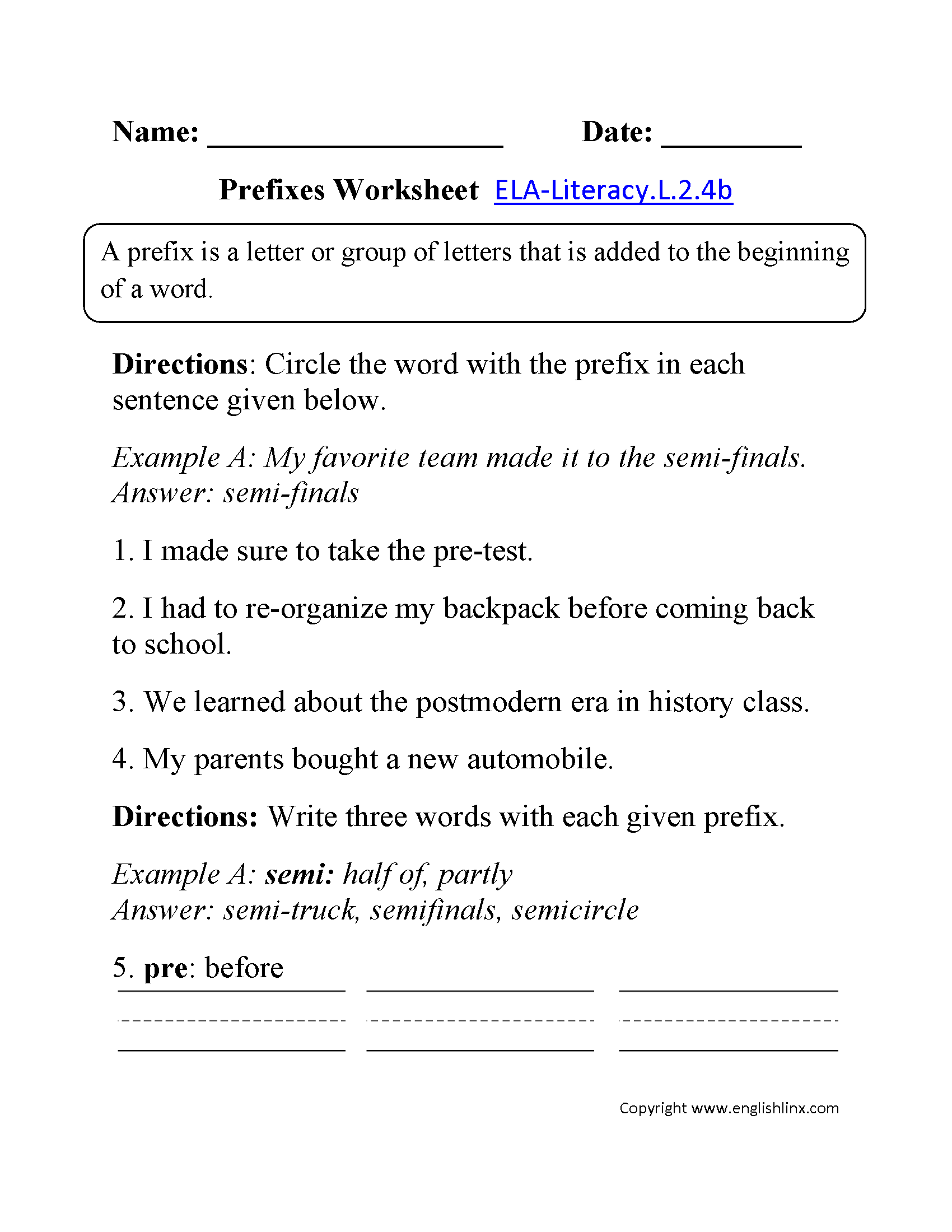 2nd Grade Common Core Language Worksheets In 2021 Common Core 