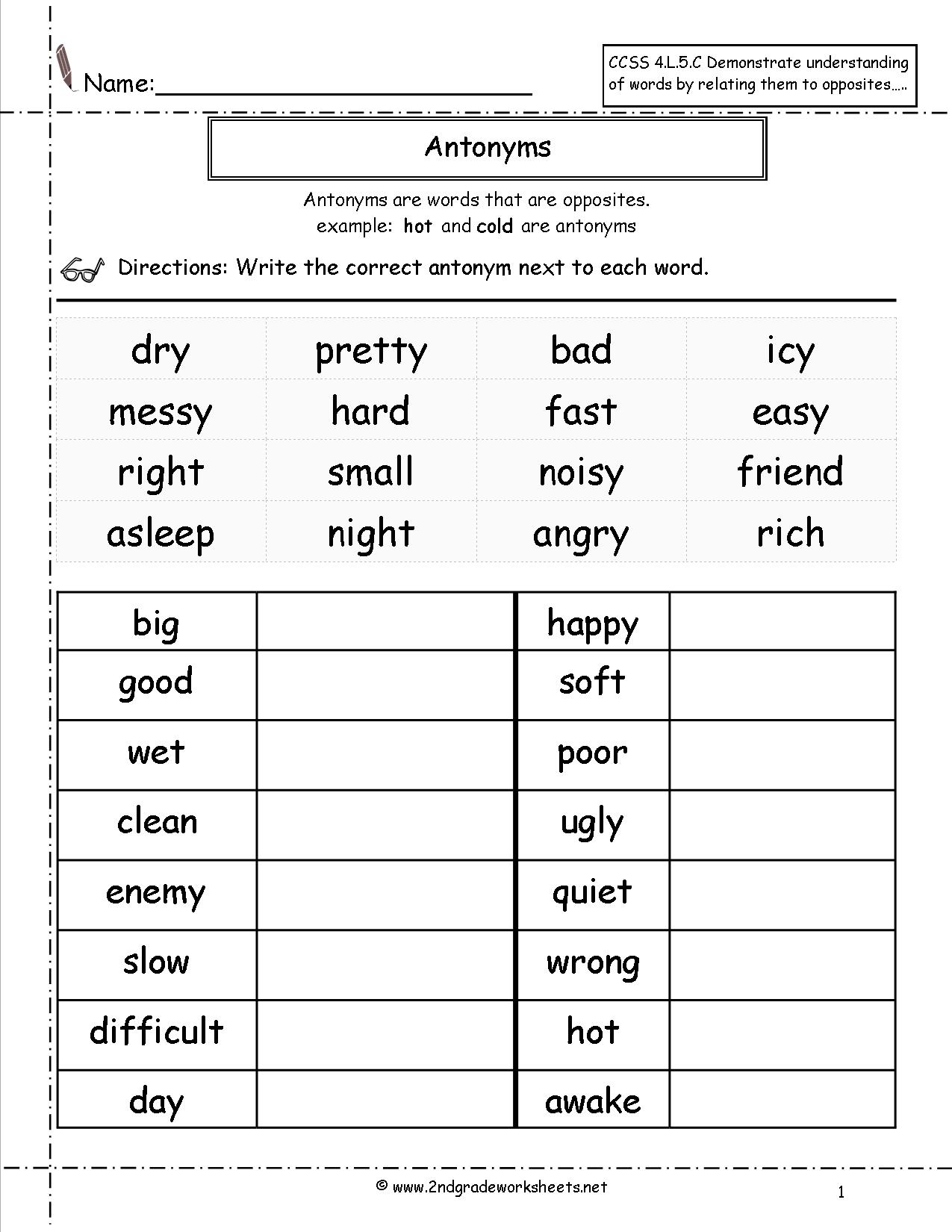 2Nd Grade Language Arts Worksheets Free Printables Worksheets 