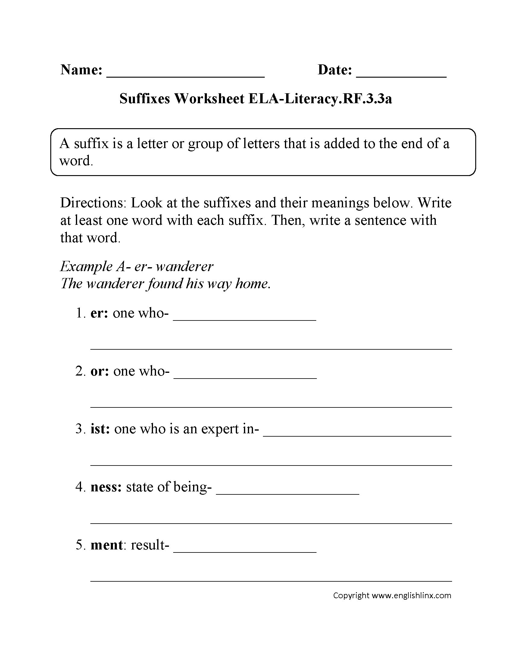 3rd Grade Common Core Reading Foundational Skills Worksheets