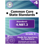 4 NBT 3 Fourth Grade Common Core Bundle Worksheets Activities