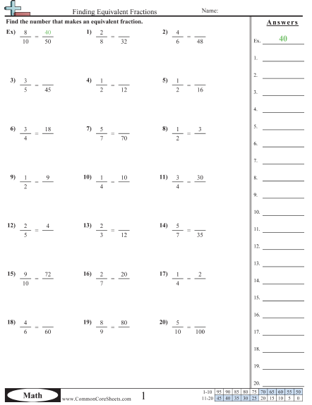 4 nf 1 Worksheets Free CommonCoreSheets