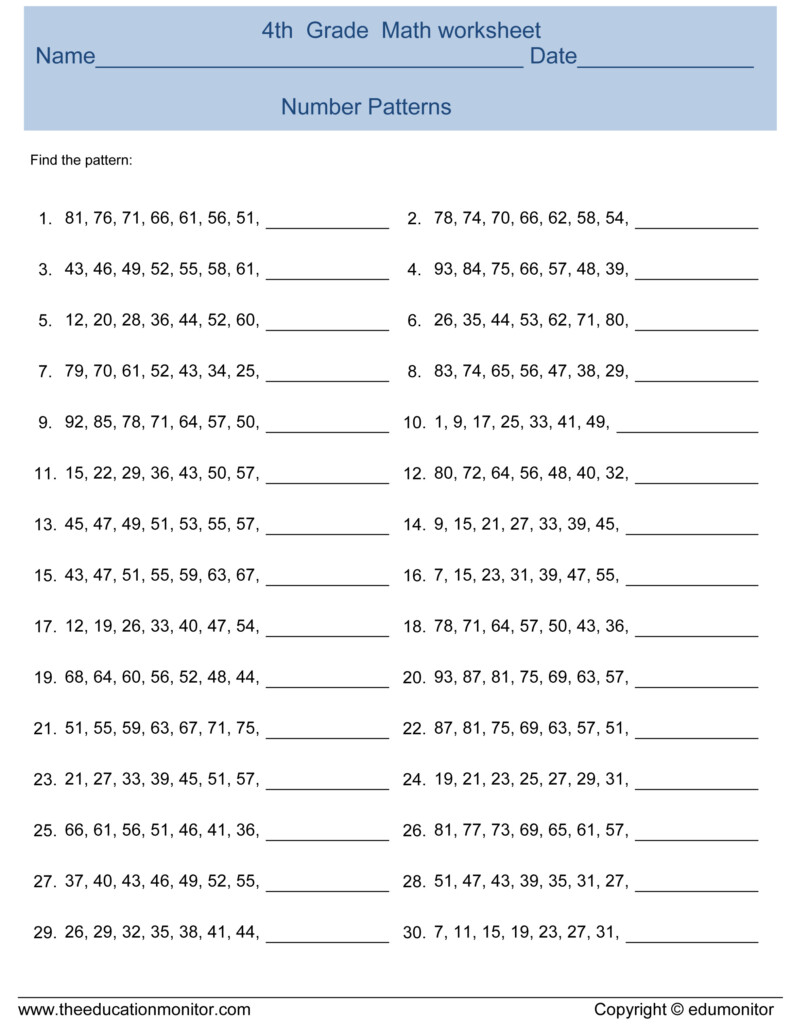 4th Grade Place Value Math Worksheet Archives EduMonitor