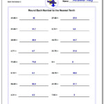 5th Grade Rounding Decimals Worksheets Tutorial Worksheet