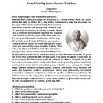 6Th Grade Reading Comprehension Worksheets Pdf Db excel