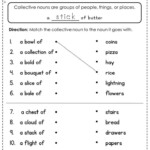 8 2Nd Grade Language Match Worksheet Nouns And Verbs Worksheets 2nd