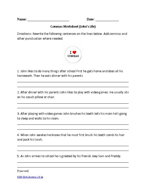 8th Grade Year 8 English Worksheets Kidsworksheetfun