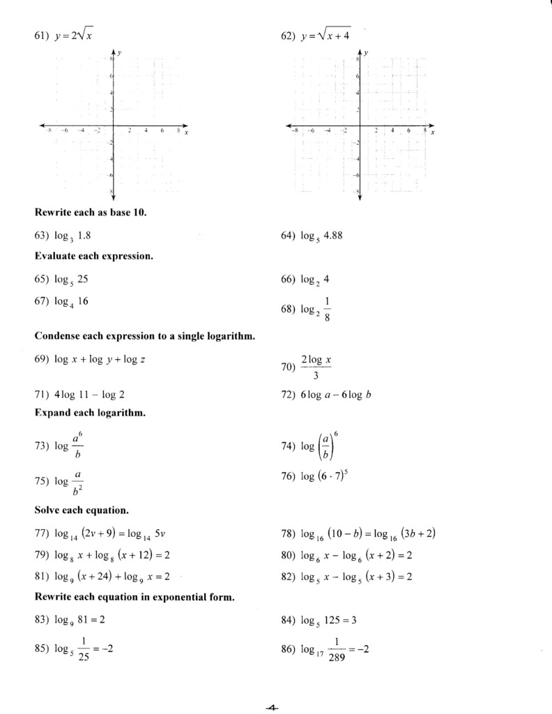 9th Grade Math Worksheets