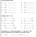 Absolute Value Equations Worksheet Fabad