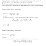 Adding And Subtracting Rational Expressions With Like Denominators