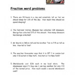 Adding Fractions Word Problems Worksheet