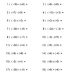 Adding Positive And Negative Integers Worksheet