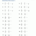 Adding Subtracting Fractions Worksheets Adding And Subtracting