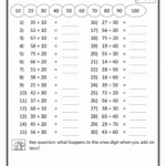 Addition Adding On Tens Sheet Kids Math Worksheets 7th Grade Math