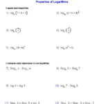 Algebra 2 Worksheets Exponential And Logarithmic Functions Worksheets