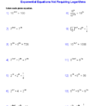 Algebra 2 Worksheets Exponential And Logarithmic Functions Worksheets