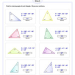 Angles Of Triangles Worksheets