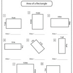 Area Of A Rectangle Worksheets