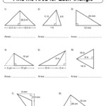Area Of A Triangle Worksheets Math Monks