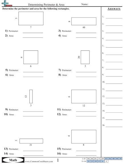 Area Perimeter Worksheets Area And Perimeter Worksheets Perimeter 