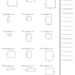 Area Perimeter Worksheets Missing Side Perimeter E Worksheet Area