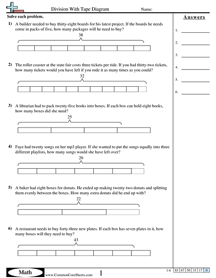 Bar Model Worksheets 3rd Grade Worksheets Master