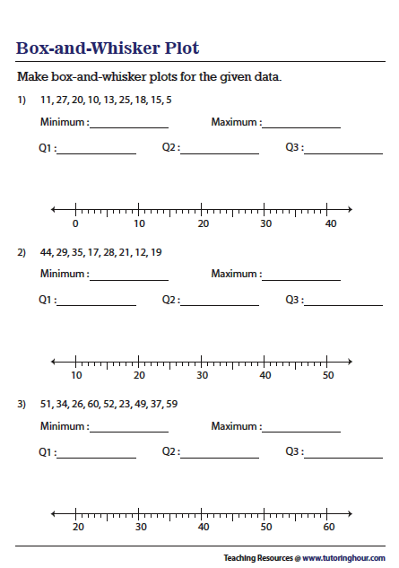 Box and Whisker Plot Worksheets Worksheets Box Plots Math Worksheets