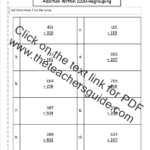 CCSS 2 NBT 7 Worksheets Addition And Subtraction Within 1000 Worksheets