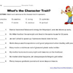 Character Traits 1 Interactive Worksheet Character Trait Worksheets