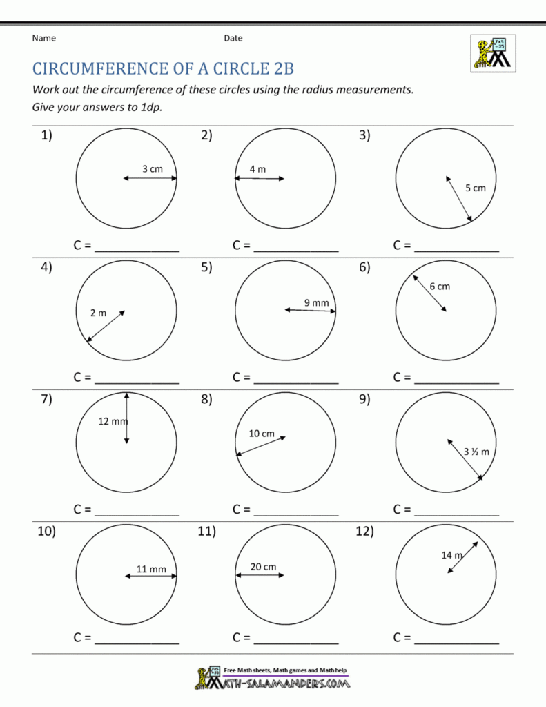 Circumference Of Circles Worksheets WorksheetsCity