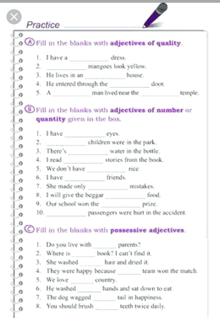 Common And Proper Descriptive Adjectives Worksheets 