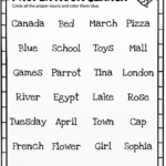 Common And Proper Noun Worksheet