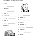 Common And Proper Noun Worksheet For Class 3 Types Of Nouns Proper