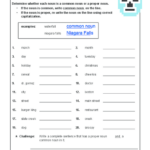 Common And Proper Nouns Worksheet