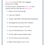 Common And Proper Nouns Worksheets For Grade 5 Capitalization