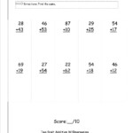 Common Core Adding Two Digit Numbers Place Value Worksheets 2022