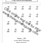 Common Core Addition With Regrouping Worksheets Common Core Worksheets