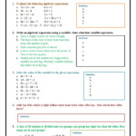 Common Core Algebraic Expressions Worksheets Common Core Worksheets