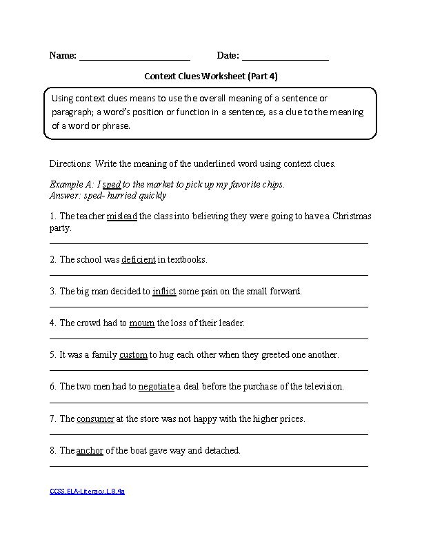 Common Core English Language Arts Worksheets Language Worksheets