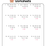 Common Core Factoring Polynomials Worksheets CommonWorksheets