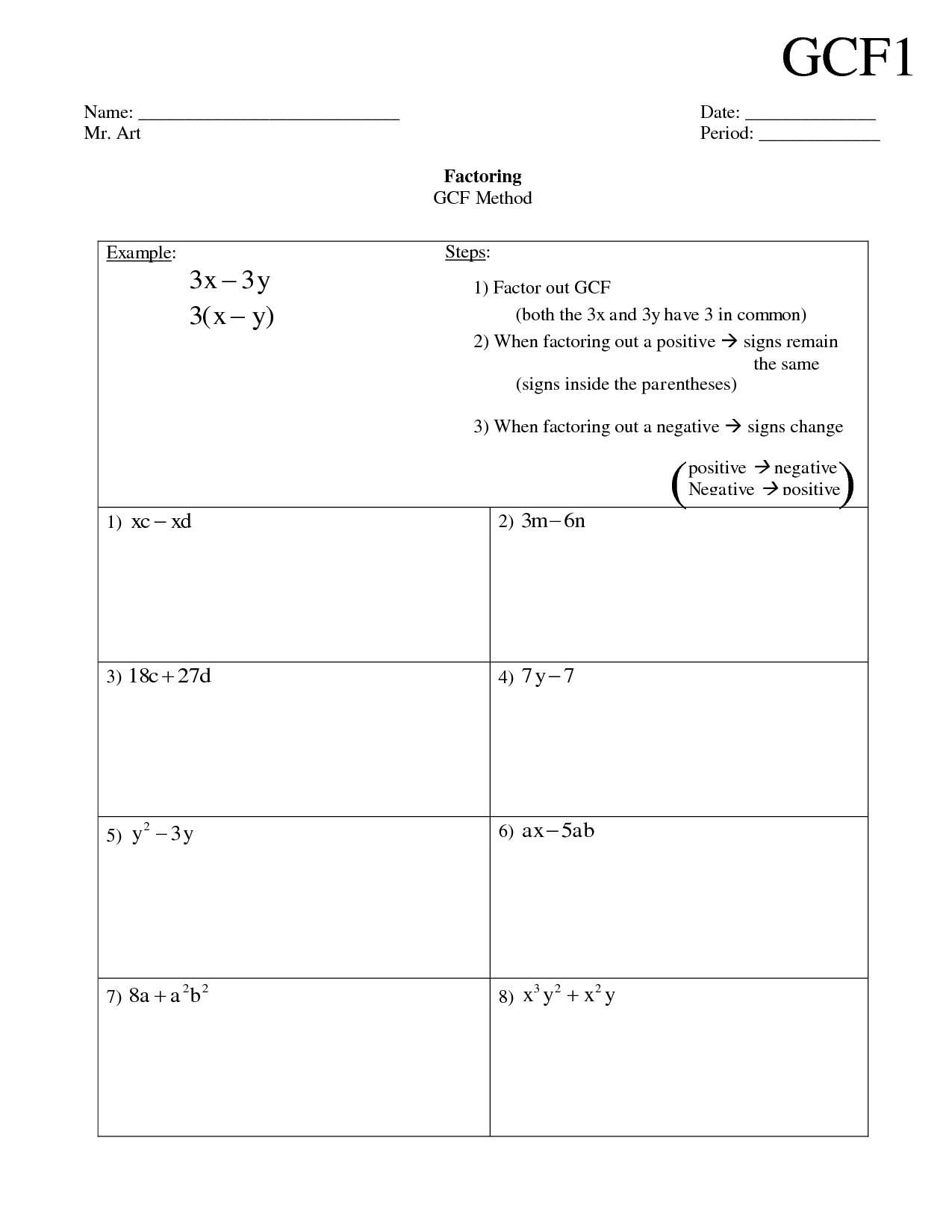 Common Core Factoring Polynomials Worksheets CommonWorksheets