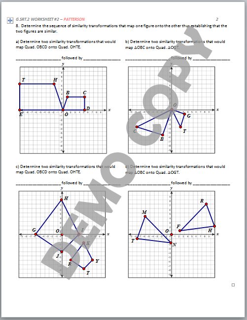 Common Core Geometry Transformations Worksheets Common Core Worksheets