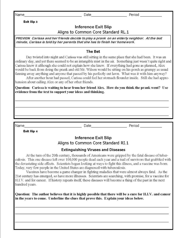 Common Core Inference Worksheets Common Core Worksheets